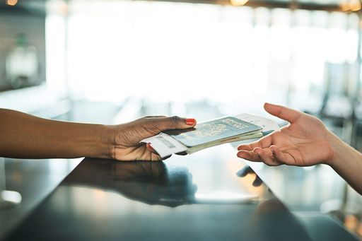 Handing over passport