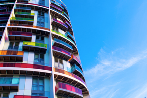 colourful flats