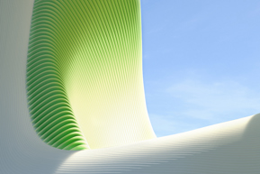 Green curved building